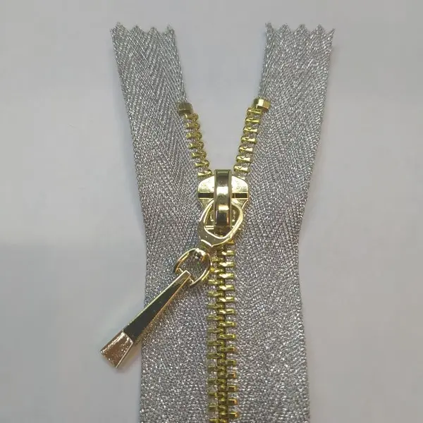 молния декор золото-парча серебро