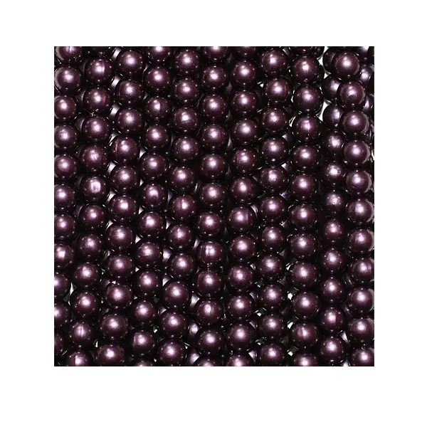 Купить Бусины жемчуг d-10мм на нитях цв.105 фиолет.св (80+/-4шт) пластик Китай 90= уценка по выгодным ценам в интернет-магазине ТКАНИ ВСЕ