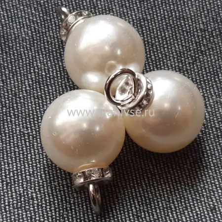 с ронделькой и колечком серебро