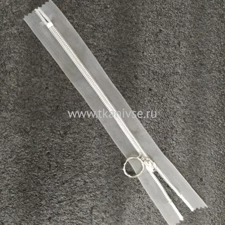 спираль прозрачная с напыл. серебро не-разъем.