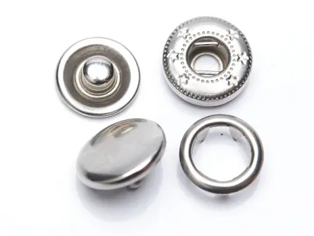 311979 КНОПКА металл ПРУЖИНА (ALFA) 12,5мм нерж. медицинская с плоской шляпкой никель