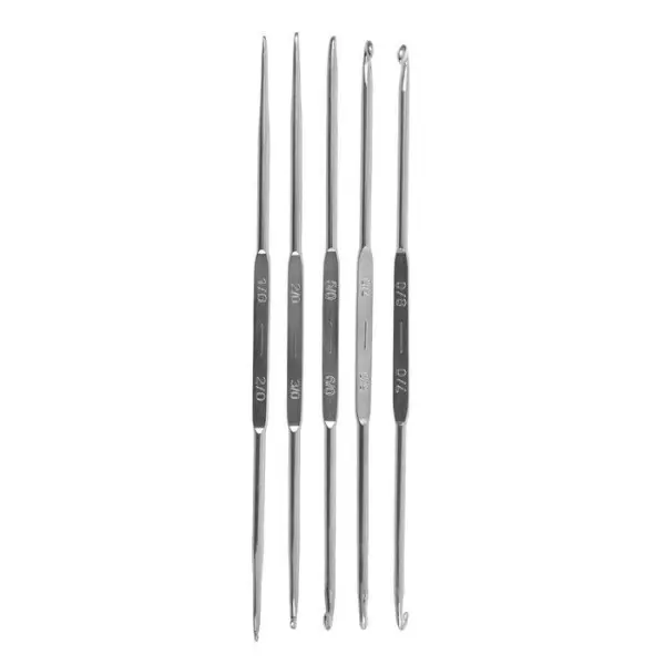 Крючок вязальный двусторонний никель Крючок вязальный двусторонний никель