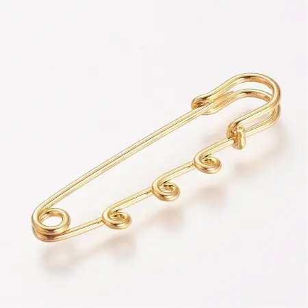 Булавка английская 3-кольца золото