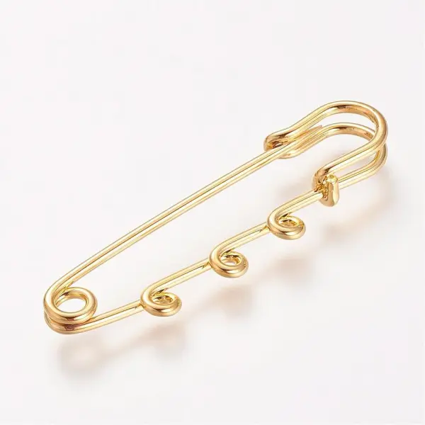 Булавка английская 3-кольца золото