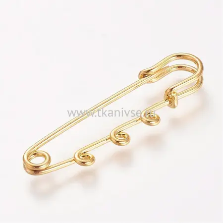 Булавка английская 3-кольца золото