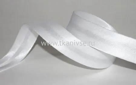 Косая бейка белая