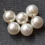 бусины жемчуг с колечком золото