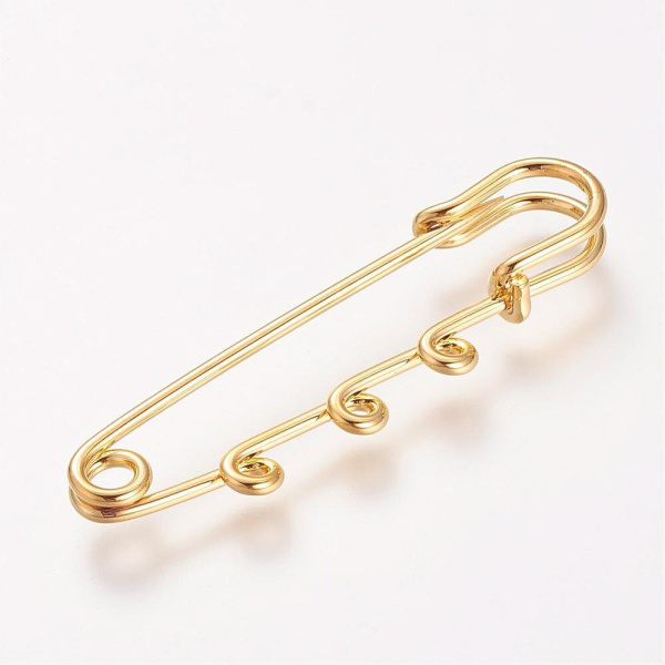 Булавка английская 3-кольца золото